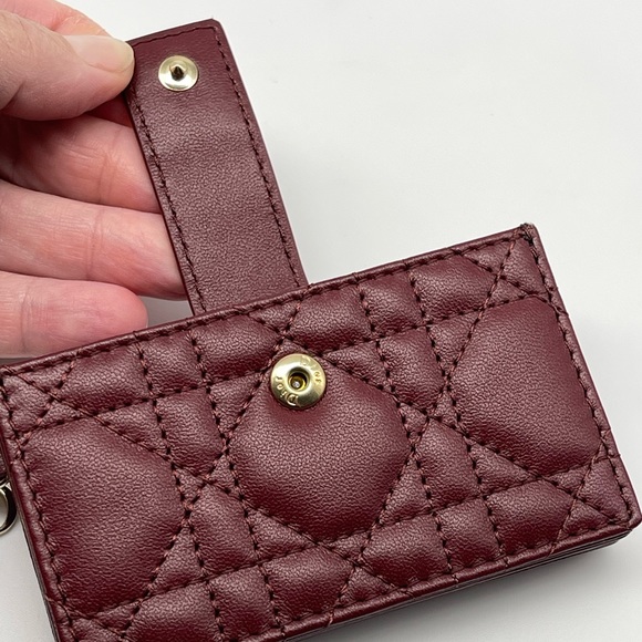 LADY DIOR 5-GUSSET CARD HOLDER ROUGE NEW DUST SHOPPING BAG BOX AUTHENTIC - Picture 8 of 13